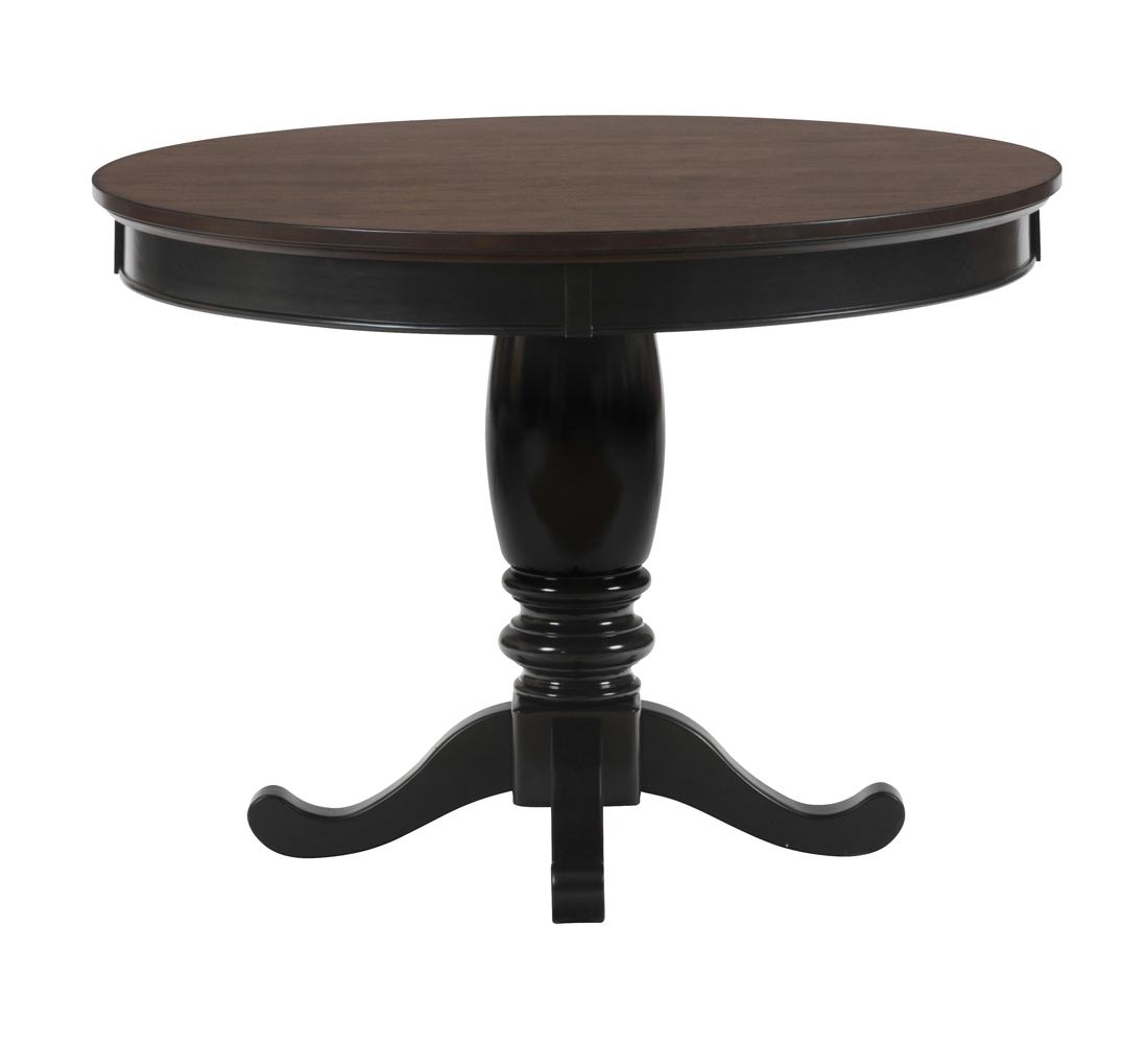 Braden Birch Round Dining amp; Kitchen Table Black amp; Brown [27242B Braden Birch Round Dining amp; Kitchen Table Black amp; Brown [27242B