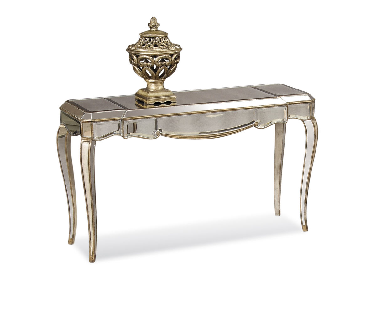 Collette Console Table (Antique Mirror & Gold Finish) - [T1267-400 ...