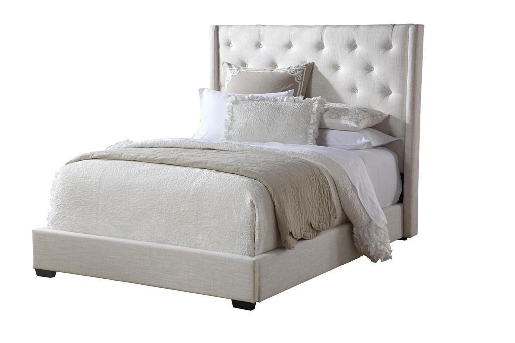contemp shelter upholstered bed (cream) : decor south contemp shelter upholstered bed (cream) : decor south