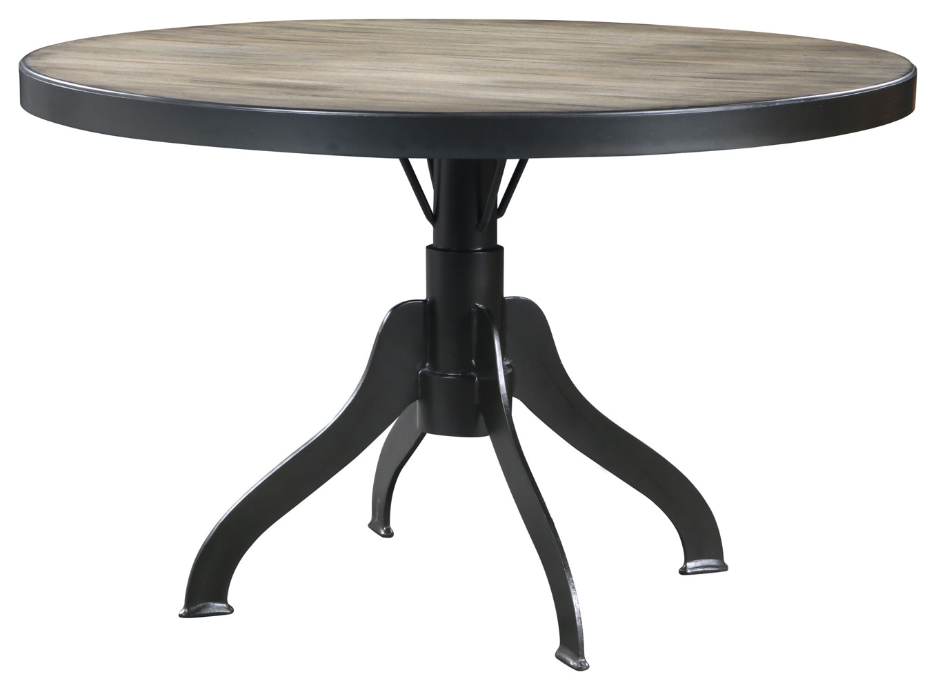 Walton Round Dining Table Rustic Metal  [D246922B] : Decor South