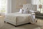 All-N-One Fully Upholstered High Back Queen Bed (Stone)