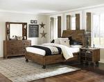 Braxton Island Bed (Distressed Natural)