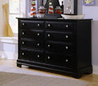 Cottage Collection Double Dresser (Black Finish)