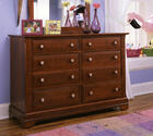 Cottage Collection Double Dresser (Cherry Finish)