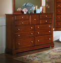 Cottage Collection Triple Dresser (Cherry Finish)