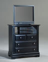 Cottage Collection Media Cabinet (Black Finish)