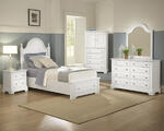 Cottage Collection Panel Storage Bedroom Set (Snow White Finish)