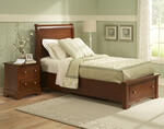 Cottage Collection Sleigh Storage Bed (Cherry Finish)