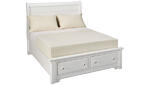 Cottage Collection Sleigh Storage Bed (Snow White Finish)