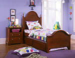 Cottage Collection Trundle Face Panel Bed (Cherry Finish)