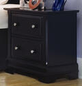 Cottage Collection Two Drawer Nightstand (Black Finish)