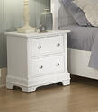 Cottage Collection Two Drawer Nightstand (Snow White Finish)