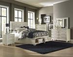 Diamond Island Storage Bedroom Set (Glossy Cream)