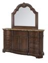 Edington Door Dresser & Mirror (European Cherry & Dark Brown)