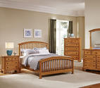 Forsyth Arched Bed (Medium Oak Finish)