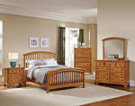 Forsyth Arched Bedroom Set (Medium Oak Finish)