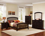 Forsyth Arched Bedroom Set (Merlot Finish)