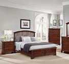Forsyth Arched Storage Bed (Cherry Finish)