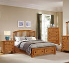 Forsyth Arched Storage Bed (Medium Oak Finish)