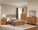 Forsyth Arched Storage Bedroom Set (Medium Oak Finish)