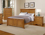 Forsyth Panel Bed (Medium Oak Finish)