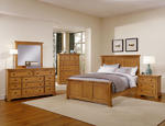 Forsyth Panel Bedroom Set (Medium Oak Finish)