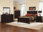 Forsyth Panel Bedroom Set (Merlot Finish)