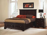 Forsyth Panel Storage Bed (Merlot Finish)