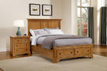 Forsyth Panel Storage Bedroom Set (Medium Oak Finish)
