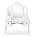 Gabrielle Desk with Vanity Mirror (Snow White)