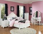 Gabrielle Island Upholstered Bed (Snow White)