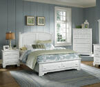 Hamilton Franklin Storage Panel Bed (Snow White Finish)