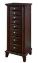 Jewelry Armoire (Merlot & Brushed Nickel)