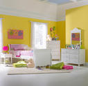 Lauren Sleigh Bedroom Set (White Finish)