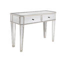 Mirrored Console with Silver Wood (Mirrored & Silver)