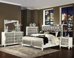Monroe Storage Bedroom Set (Pearlized White)