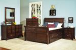 Pepper Creek Panel Storage Bed (Dark Birch)