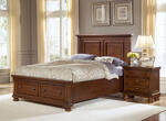 Reflections Mansion Panel Storage Bed (Medium Cherry Finish)