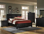 Reflections Mansion Storage Bed (Ebony Finish)