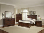 Reflections Mansion Storage Bedroom Set (Dark Cherry Finish)