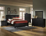 Reflections Mansion Storage Bedroom Set (Ebony Finish)