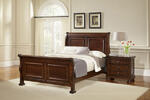 Reflections Sleigh Bed (Dark Cherry Finish)
