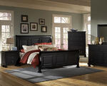 Reflections Sleigh Bed (Ebony Finish)