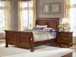 Reflections Sleigh Bed (Medium Cherry Finish)