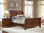 Reflections Sleigh Bedroom Set (Medium Cherry Finish)