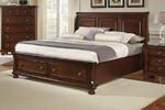 Reflections Sleigh Storage Bed (Dark Cherry Finish)