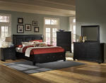 Reflections Sleigh Storage Bedroom Set (Ebony Finish)