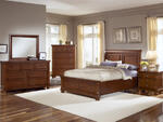Reflections Sleigh Storage Bedroom Set (Medium Cherry Finish)