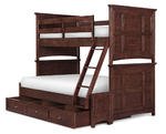 Riley Bunk Bed - Twin Over Full (Cherry)
