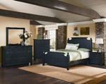 Timber Mill Broomhandle Bedroom Set (Charcoal Finish)